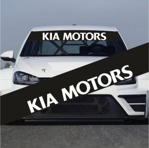 Сонячна наклейка на лобове скло - KIA Motors, 135×20 см