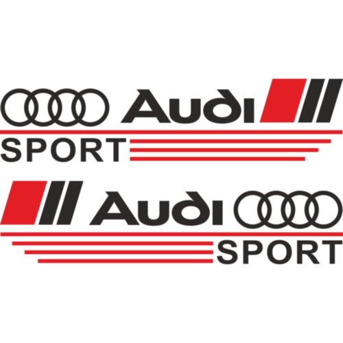 Набор наклеек на зеркала авто - Audi Sport (2шт)