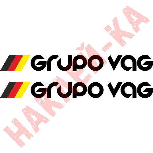 Набір вінілових наклейок на автомобіль - Grupo Vag (2шт)