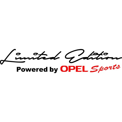Вінілова наклейка на автомобіль - Limited Edition Powered by Opel Sports