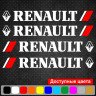 Набір вінілових наклейок на ручки авто - Renault v2 (4 шт.) Набір вінілових наклейок на ручки авто - Renault v2 (4 шт.)