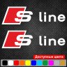 Набор наклеек на зеркала авто - S Line Audi (2шт) Набор наклеек на зеркала авто - S Line Audi (2шт)
