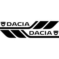 Набор виниловых наклеек на борт автомобиля - Dacia (2 шт)