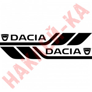 Набір вінілових наклейок на борт автомобіля - Dacia (2 шт)