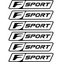 Комплект наклеек на суппорта - Lexus F Sport v2 (6 шт.)