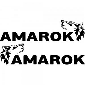 Набір вінілових наклейок на борт автомобіля - Volkswagen Amarok (2 шт)
