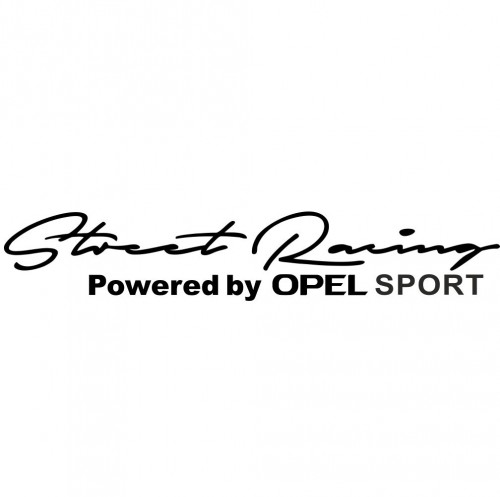 Вінілова наклейка на автомобіль - Street Racing Powered by Opel Sport