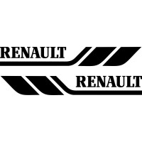 Набір вінілових наклейок на борт автомобіля - Renault (2 шт)