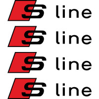 Комплект наклеек на суппорта - S Line Audi (4 шт.)