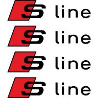 Комплект наклейок на супорта - S Line Audi (4 шт.)