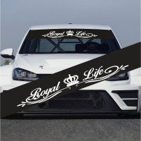 Солнцезащитная наклейка на лобовое стекло автомобиля - Royal Life, 135*20 см