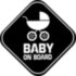 Виниловая наклейка на автомобиль - Baby on Board v28 Виниловая наклейка на автомобиль - Baby on Board v28