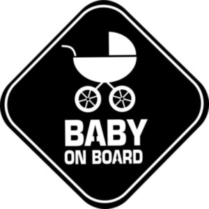Вінілова наклейка на автомобіль - Baby on Board v28