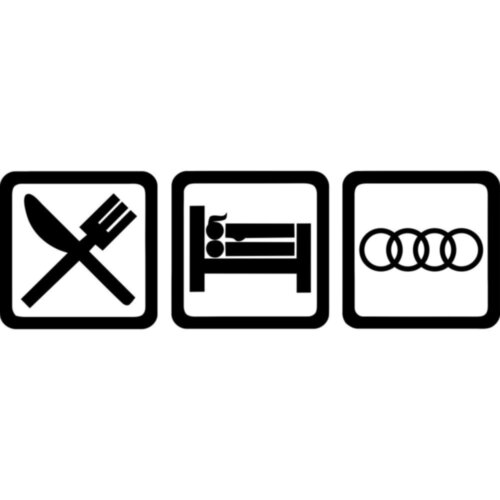 Вінілова наклейка на автомобіль - Eat Sleep Audi
