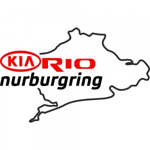 Виниловая наклейка на автомобиль -  KIA Rio Nurburgring | КИА Рио Нюрбургринг