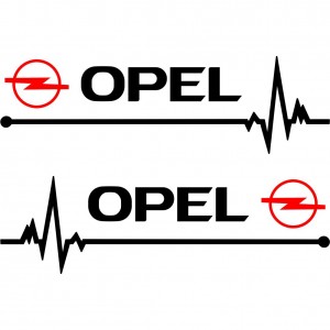 Набір наклейок на дзеркала авто - Opel Пульс (2шт)