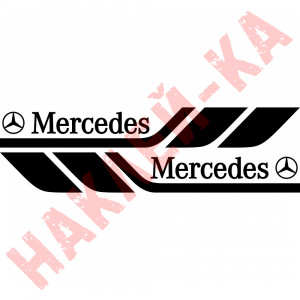 Набір вінілових наклейок на борт автомобіля - Mercedes (2 шт)