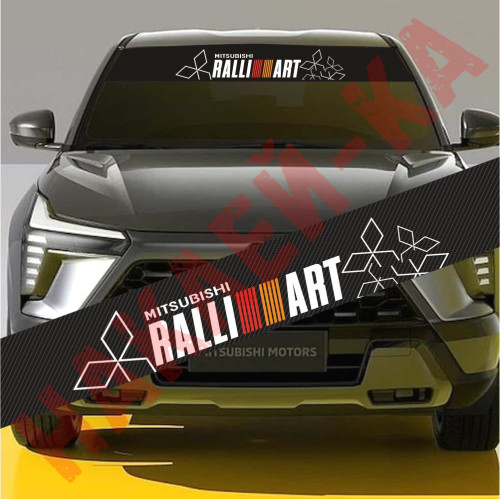 Солнцезащитная наклейка на лобовое стекло автомобиля - Ralli Art Mitsubishi