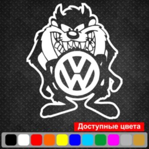 Вінілова наклейка на автомобіль - Volkswagen Tasmanian Devil