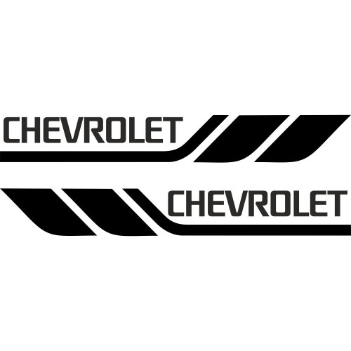 Набір вінілових наклейок на борт автомобіля - Chevrolet (2 шт)