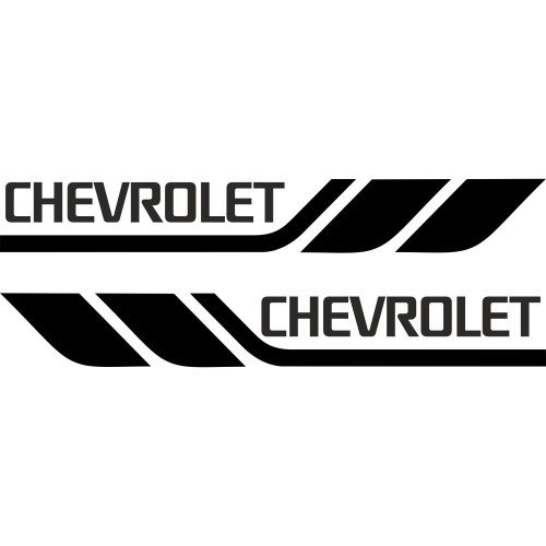 Набір вінілових наклейок на борт автомобіля - Chevrolet (2 шт)