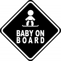 Виниловая наклейка на автомобиль - Baby on Board v29