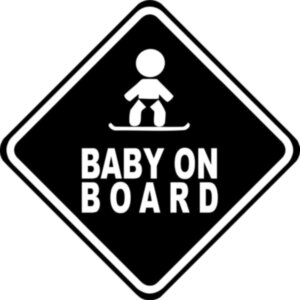 Вінілова наклейка на автомобіль - Baby on Board v29