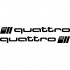 Набір вінілових наклейок на борт автомобіля - Audi Quattro v3 (2 шт) Набір вінілових наклейок на борт автомобіля - Audi Quattro v3 (2 шт)