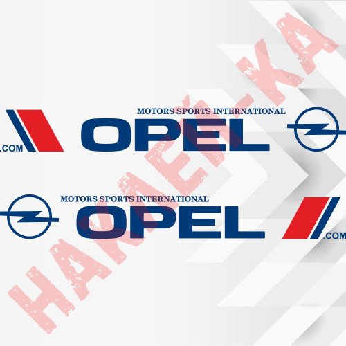 Набір вінілових наклейок на борт автомобіля - Opel (2 шт) v4