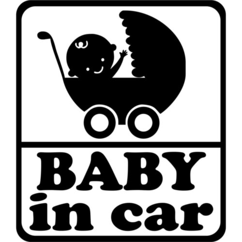 Вінілова наклейка на автомобіль - Baby in Car v5