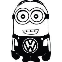 Виниловая наклейка на автомобиль - Volkswagen Minion |  Фольксваген Миньон