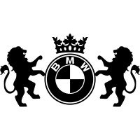 Виниловая наклейка на автомобиль - Львы BMW