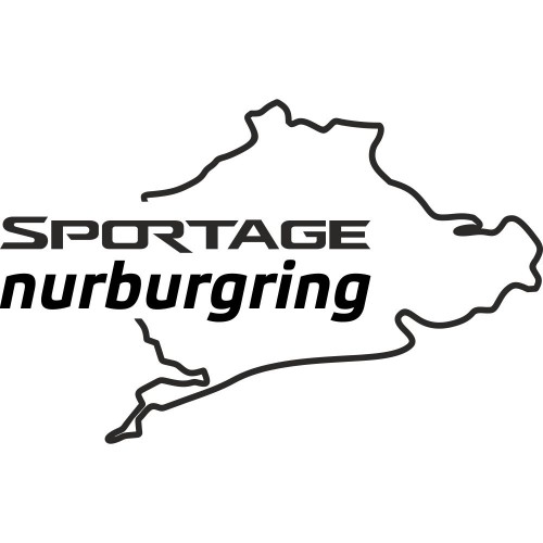 Виниловая наклейка на автомобиль - KIA Sportage Nurburgring | КИА Спортейдж Нюрбургринг