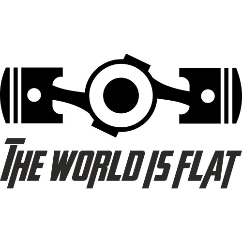 Вінілова наклейка на автомобіль - Subaru The World is Flat (Плоский світ)