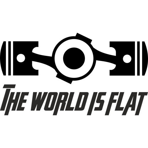 Вінілова наклейка на автомобіль - Subaru The World is Flat (Плоский світ)