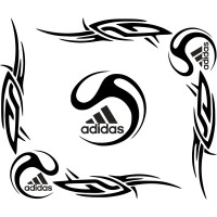 Набор наклеек на автомобиль - Уголки на боковые стекла Adidas