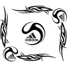 Набір наклейок на автомобіль - Куточки на бічні стекла Adidas
