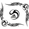 Набор наклеек на автомобиль - Уголки на боковые стекла Adidas Набор наклеек на автомобиль - Уголки на боковые стекла Adidas