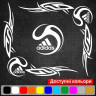 Набір наклейок на автомобіль - Куточки на бічні стекла Adidas