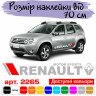 Набір вінілових наклейок на борт автомобіля - Renault (2 шт) v3 Набір вінілових наклейок на борт автомобіля - Renault (2 шт) v3