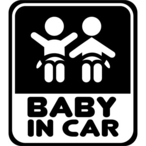 Вінілова наклейка на автомобіль - Baby in Car v6