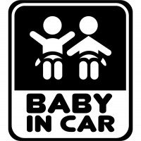 Виниловая наклейка на автомобиль - Baby in Car v6