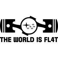 Вінілова наклейка на автомобіль - Subaru The World is Flat (Плоский світ) v2