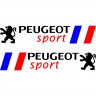 Набор виниловых наклеек на автомобиль - Peugeot sport v2 (2шт) Набор виниловых наклеек на автомобиль - Peugeot sport v2 (2шт)