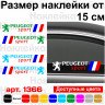 Набор виниловых наклеек на автомобиль - Peugeot sport v2 (2шт) Набор виниловых наклеек на автомобиль - Peugeot sport v2 (2шт)
