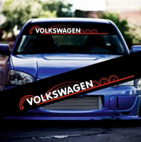 Сонцезахисна наклейка на лобове скло автомобіля - VOLKSWAGEN, 135*20 см