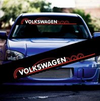 Сонцезахисна наклейка на лобове скло автомобіля - VOLKSWAGEN, 135*20 см