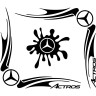 Набір наклейок на автомобіль - Куточки на бічні стекла Mercedes Actros Набір наклейок на автомобіль - Куточки на бічні стекла Mercedes Actros