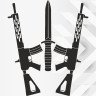 Виниловая наклейка на автомобиль - Герб 67 ОМБр (Тризуб)