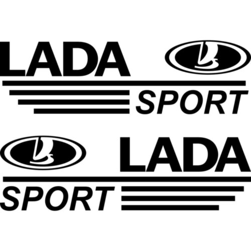 Набор наклеек на зеркала авто - LADA sport (2шт)
